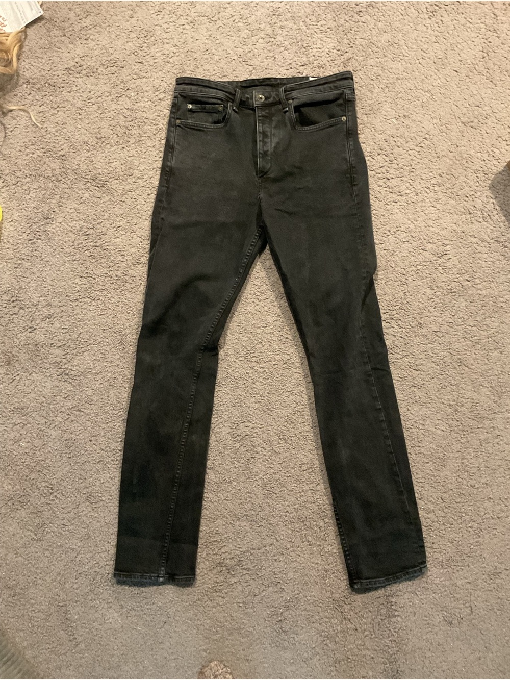 Rag & Bone Fit 2 Slim Men’s Black Button Fly Denim Jeans Pants sz 32 - Picture 9 of 10